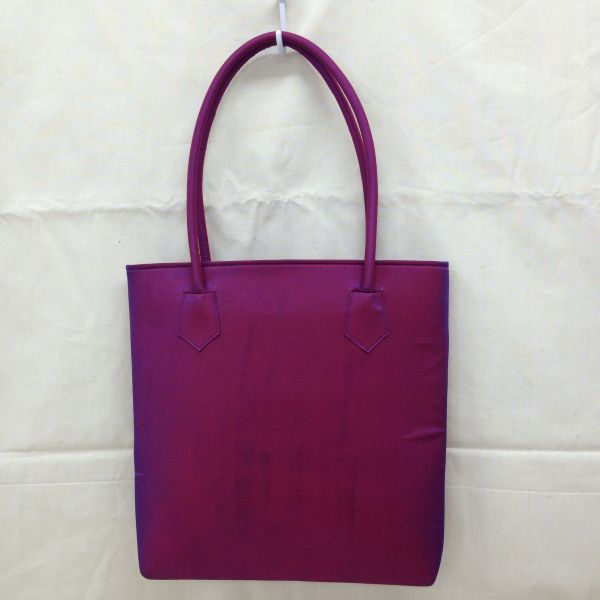 【特価】【アウトレットセール】(b272-02)_バッグ_シャンブレー花刺繍バッグ（紫)