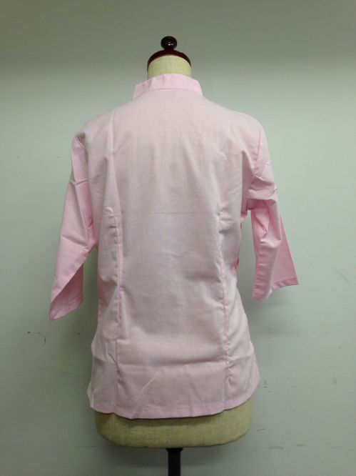 【特価】【アウトレットセール】(fh071-L-04)_Lサイズ_トップス_半袖_アオザイ風ピンクブラウス(赤001)
