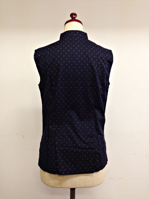 【特価】【アウトレットセール】(fh087-L-04)_Lサイズ_トップス_ノースリーブ_アオザイ風_ノースリーブトップス(紺002)