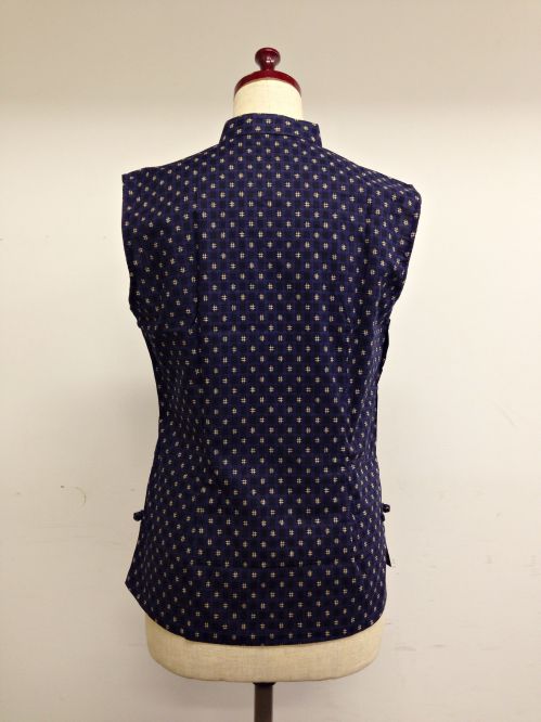 【特価】【アウトレットセール】(fh088-L-04)_Lサイズ_トップス_ノースリーブ_アオザイ風_ノースリーブトップス(紺001)