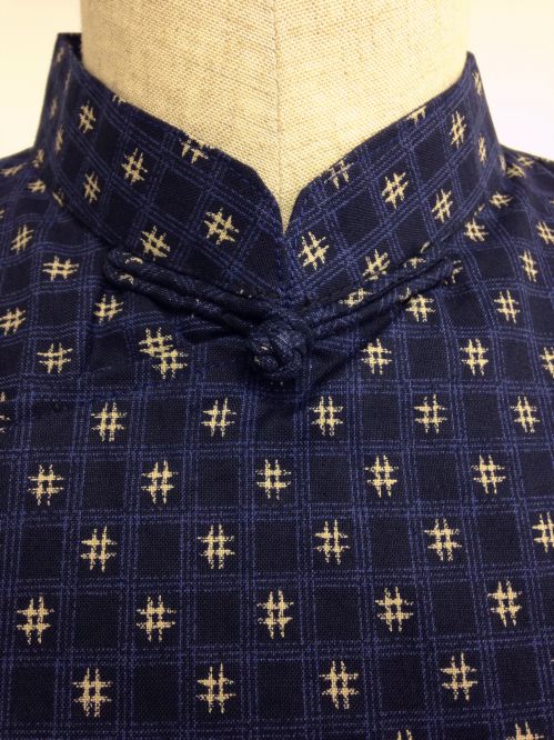 【特価】【アウトレットセール】(fh088-L-05)_Lサイズ_トップス_ノースリーブ_アオザイ風_ノースリーブトップス(紺001)
