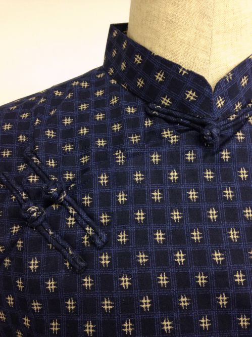 【特価】【アウトレットセール】(fh088-L-06)_Lサイズ_トップス_ノースリーブ_アオザイ風_ノースリーブトップス(紺001)