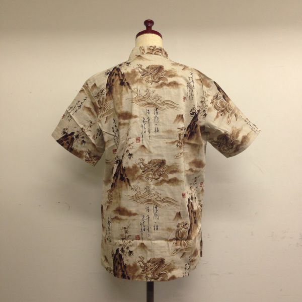 【特価】【アウトレットセール】(fh096-L-04)_Lサイズ_トップス_半袖_【メンズ】トグルボタンシャツ(コルク)