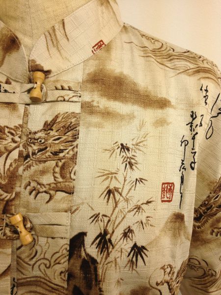 【特価】【アウトレットセール】(fh096-L-05)_Lサイズ_トップス_半袖_【メンズ】トグルボタンシャツ(コルク)