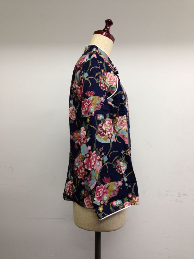 【特価】【アウトレットセール】(fn042-L-02)_Lサイズ_トップス_長袖_アオザイ風_和柄ブラウス(001)