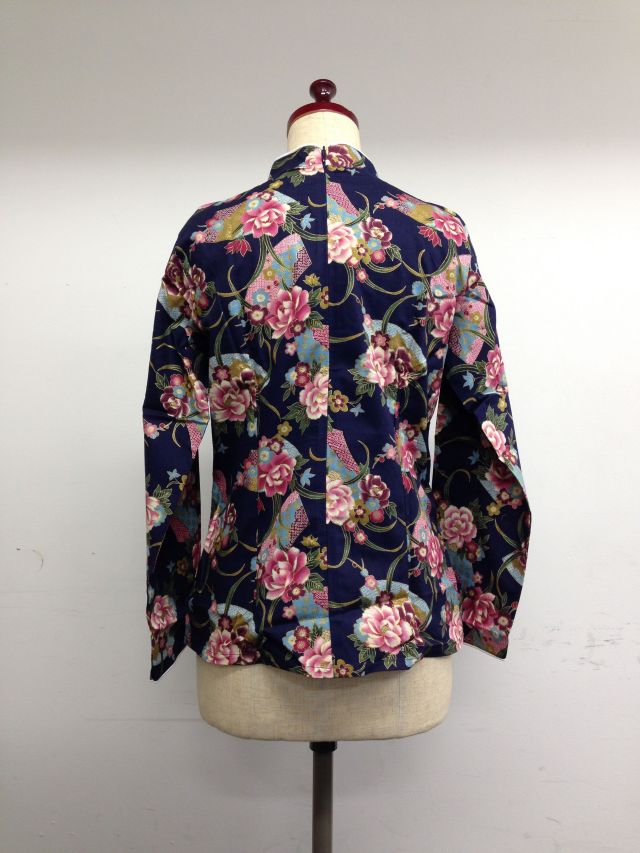【特価】【アウトレットセール】(fn042-L-03)_Lサイズ_トップス_長袖_アオザイ風_和柄ブラウス(001)