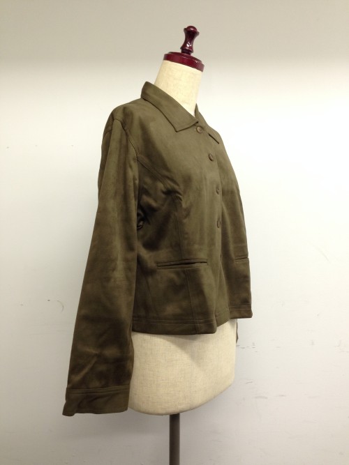【特価】【アウトレットセール】(fn119-F-02)_Fサイズ_トップス_長袖_ヌバックジャケット(ブラウン)