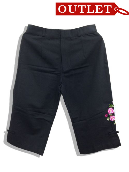 【特価】【アウトレットセール】(fop057-L-01)_Lサイズ_ボトムス_パンツ_チャイナ風パンツ(黒)