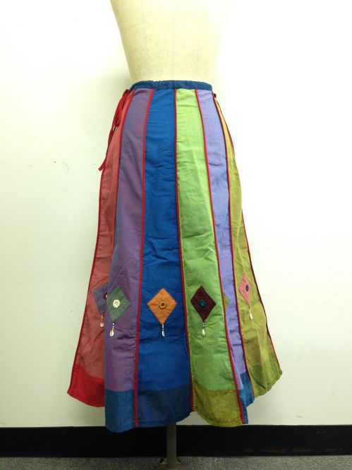 【特価】【アウトレットセール】(fop063-M-04)_Mサイズ_ボトムス_スカート_貝殻装飾スカート(001)