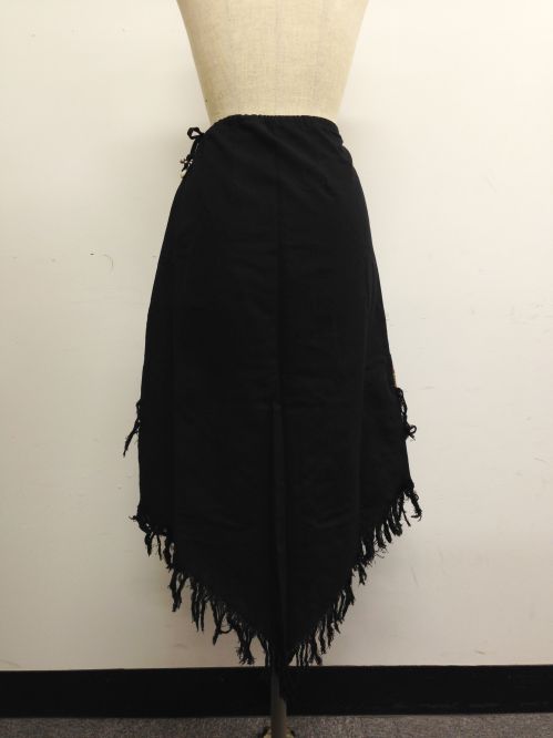 【特価】【アウトレットセール】(fop068-M-04)_Mサイズ_ボトムス_スカート_貝装飾スカート_黒/茶(004)