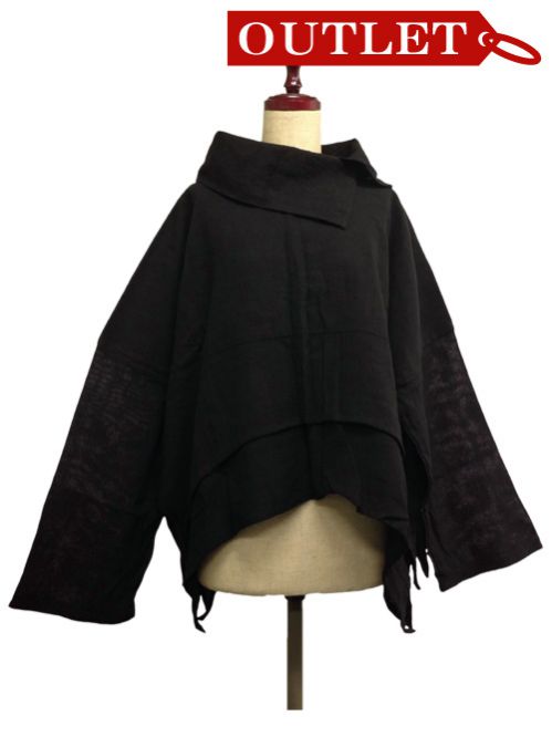 【fop106】【特価】【激安】【アウトレット】袖付きニットポンチョ(黒)_トップス_その他_F_01.jpg
