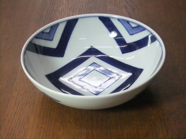 有田焼 青花 江戸紋 5寸ボール