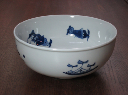 有田焼 青花 五人異人 玉渕6寸鉢