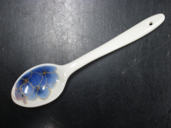 清水焼　陶あん　花々（紫陽花）　スプーン