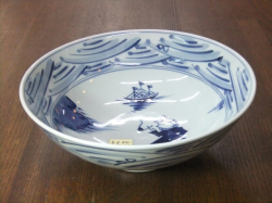 有田焼 青花 長崎紋 6．5寸中華丼