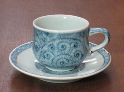 コーヒー碗皿の正面からの画像です