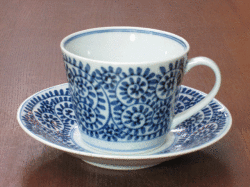 コーヒー碗皿の正面からの画像です