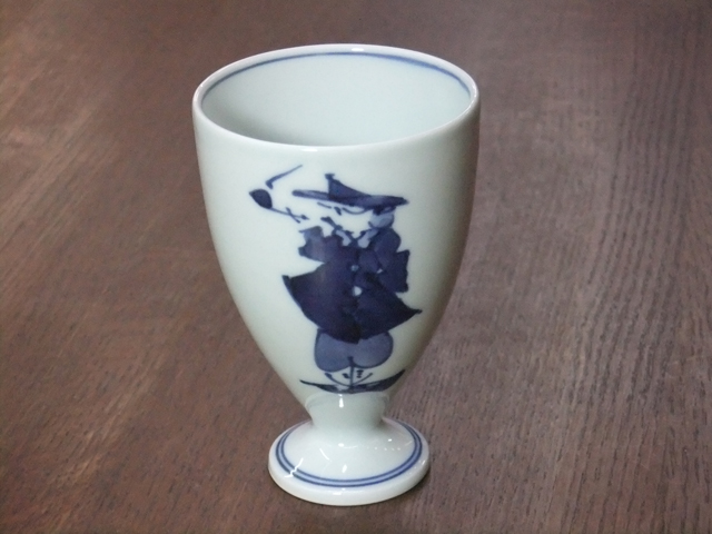 有田焼 青花 三人異人 フリーカップ（小）