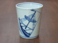 有田焼　青花　出船帆船　ミルクカップ