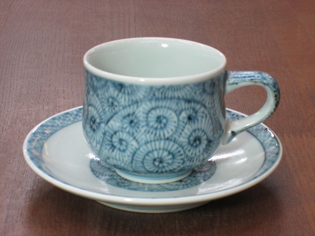 コーヒー碗皿の正面からの画像です