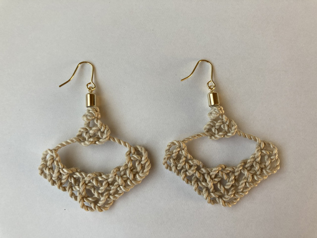 国産大麻（精麻）・ピアス【松結び、あわじ結び、叶結びのアレンジ】