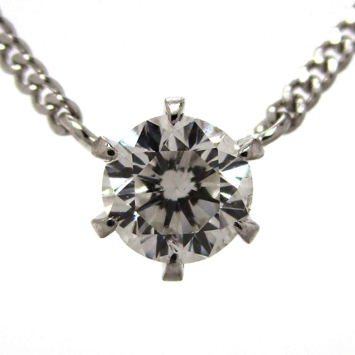 ネックレス ダイヤプチ Pt850/Pt900 トップW8.5*H6.2mm