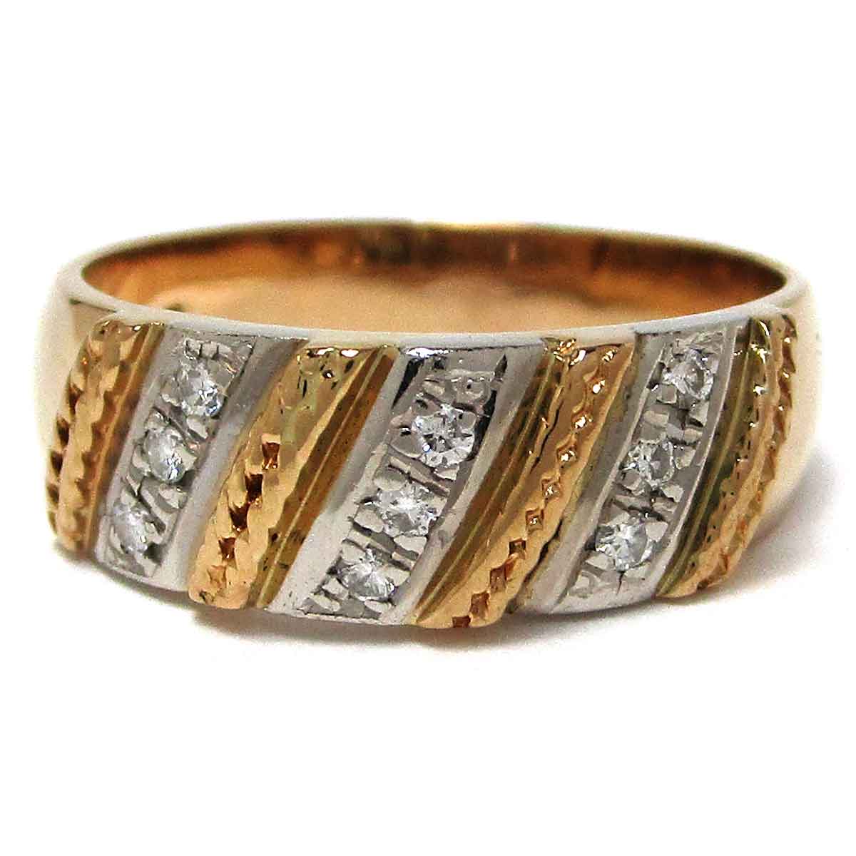 レディースリング ダイヤモンド K18/Pt900 14号 - TAK2200531