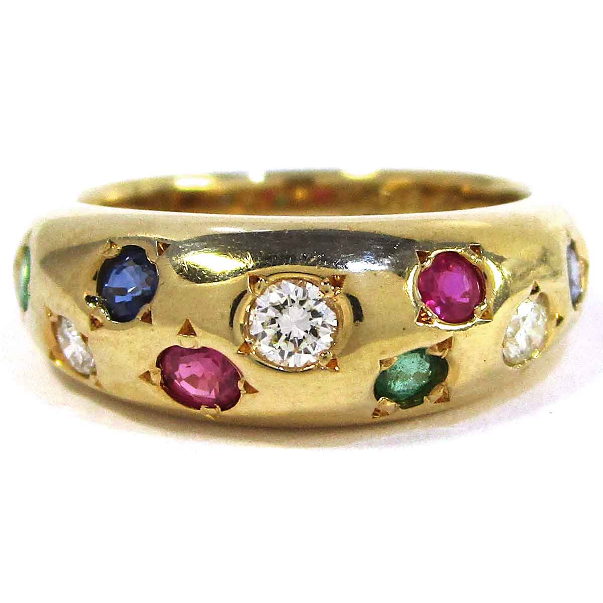 レディースリング マルチジュエリー K18 7号 - TAK2400293