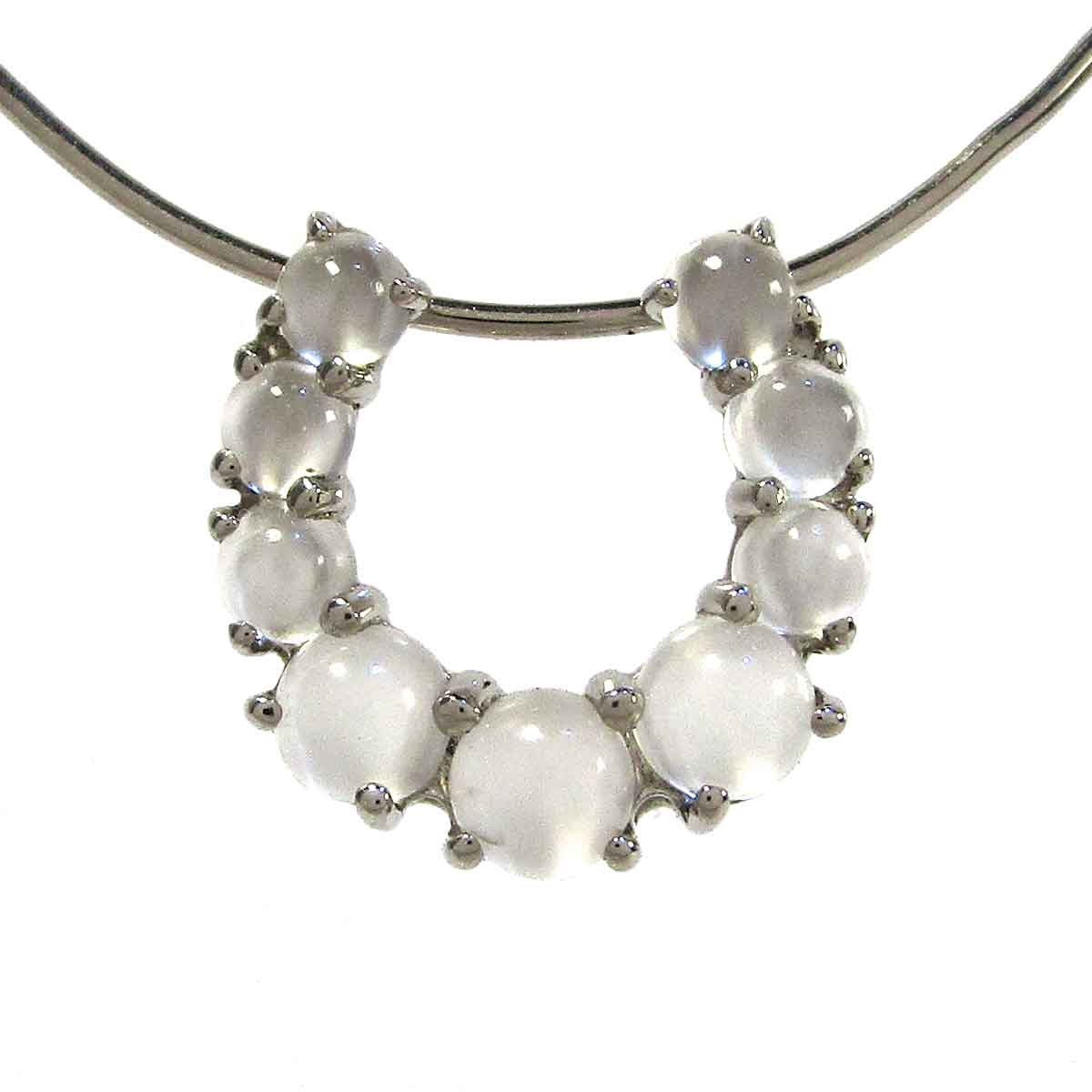 レディースペンダント ムーンストーン Pt950 W14.5*H14.5mm(穴1*2.5mm) - TAK2400987