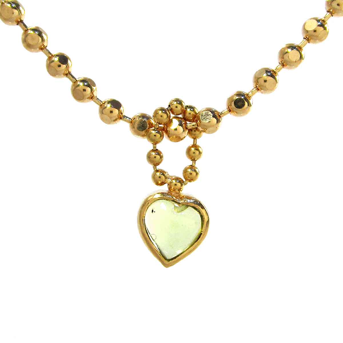 レディースネックレス 透明無色石 K18 トップW5*H11.5mm - TAK2401090