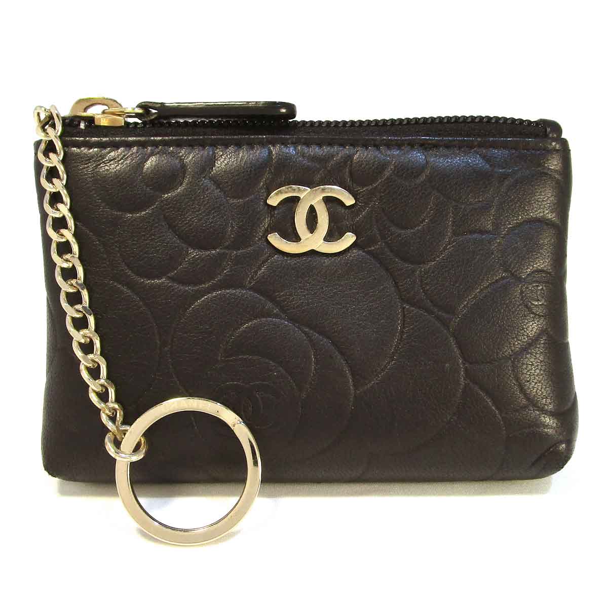 シャネル カメリア キーリング付コインケース - TAK2500658