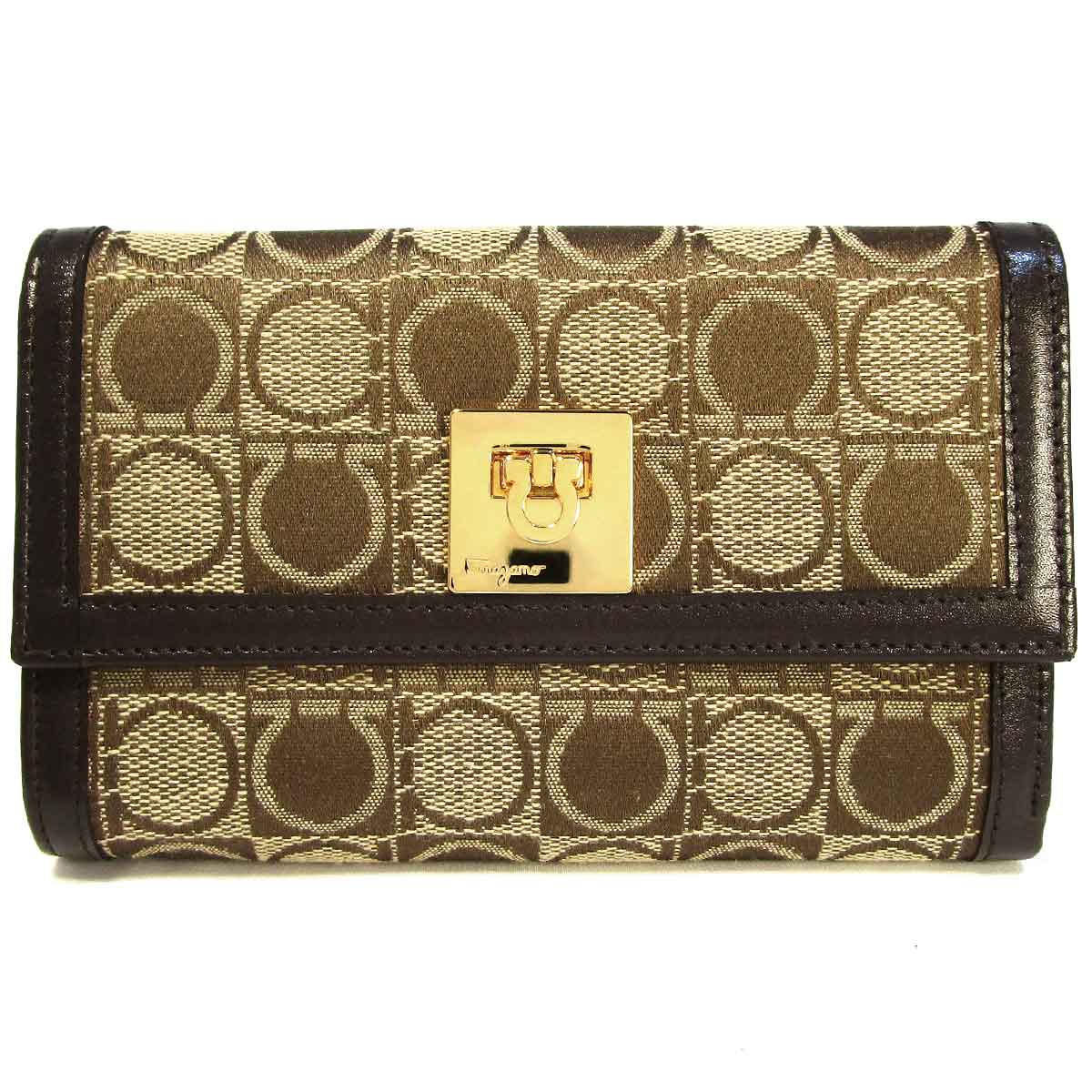 フェラガモ ガンチーニ 三つ折り財布 1G211111 - TAK2500686