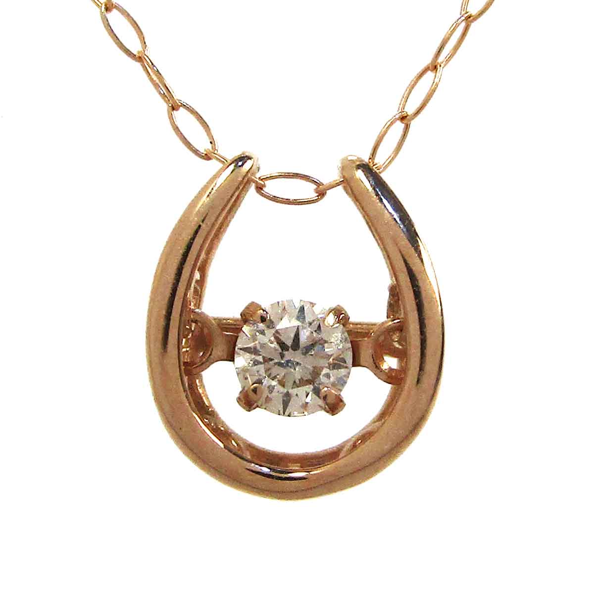 レディースネックレス ダイヤモンド K18PG トップW7*H8.3mm - TAK2500799