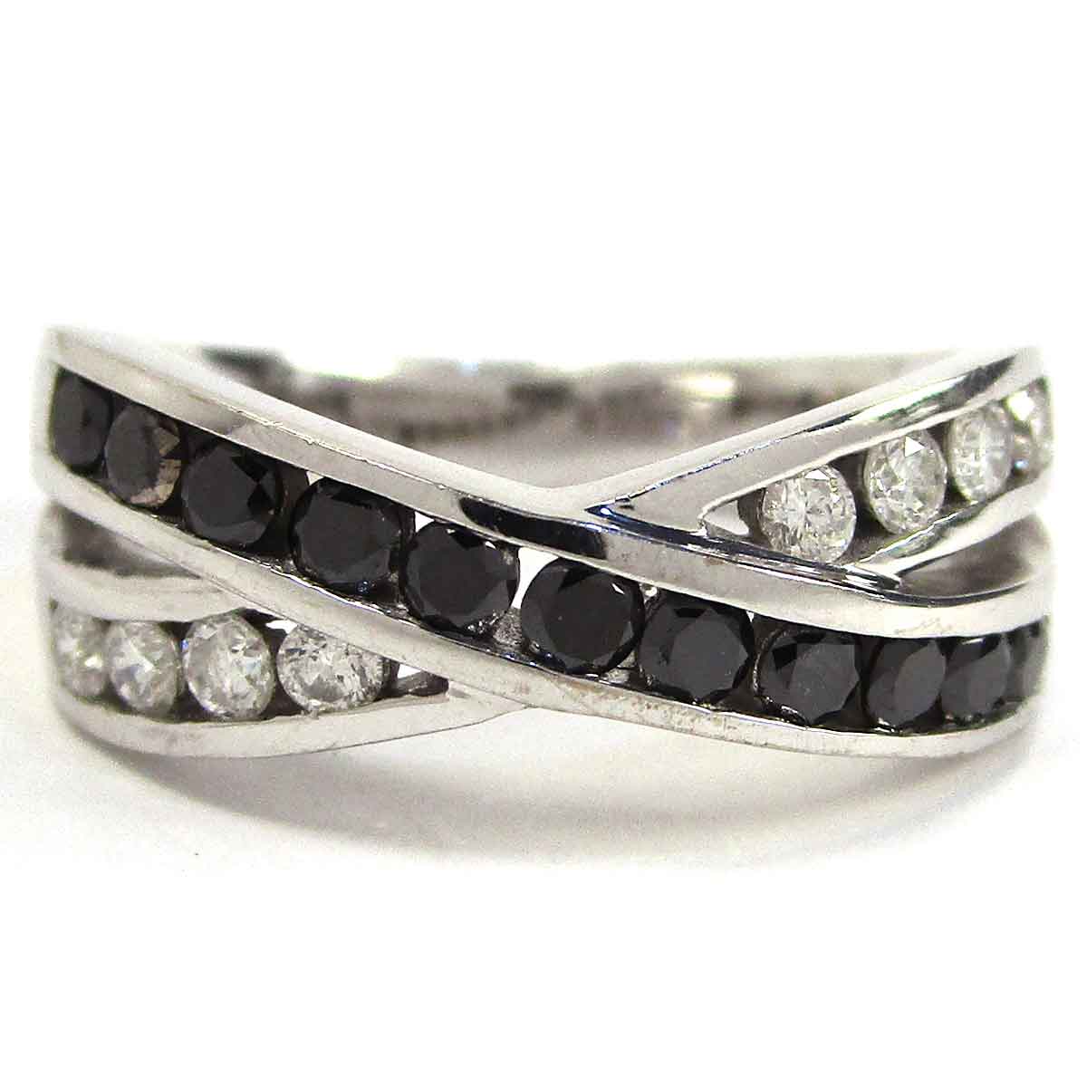 リング ダイヤモンド×ＢＫダイヤモンド K18WG 12号 - TAK2501045