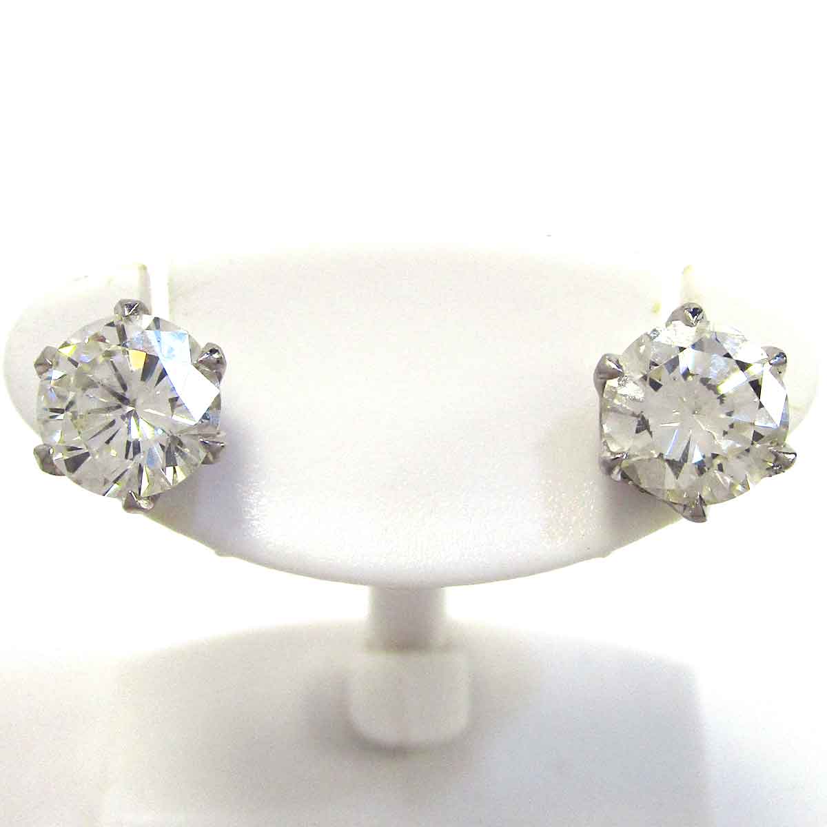 ピアス ダイヤモンド（一粒） Pt900 径7.3mm - TAK2501111