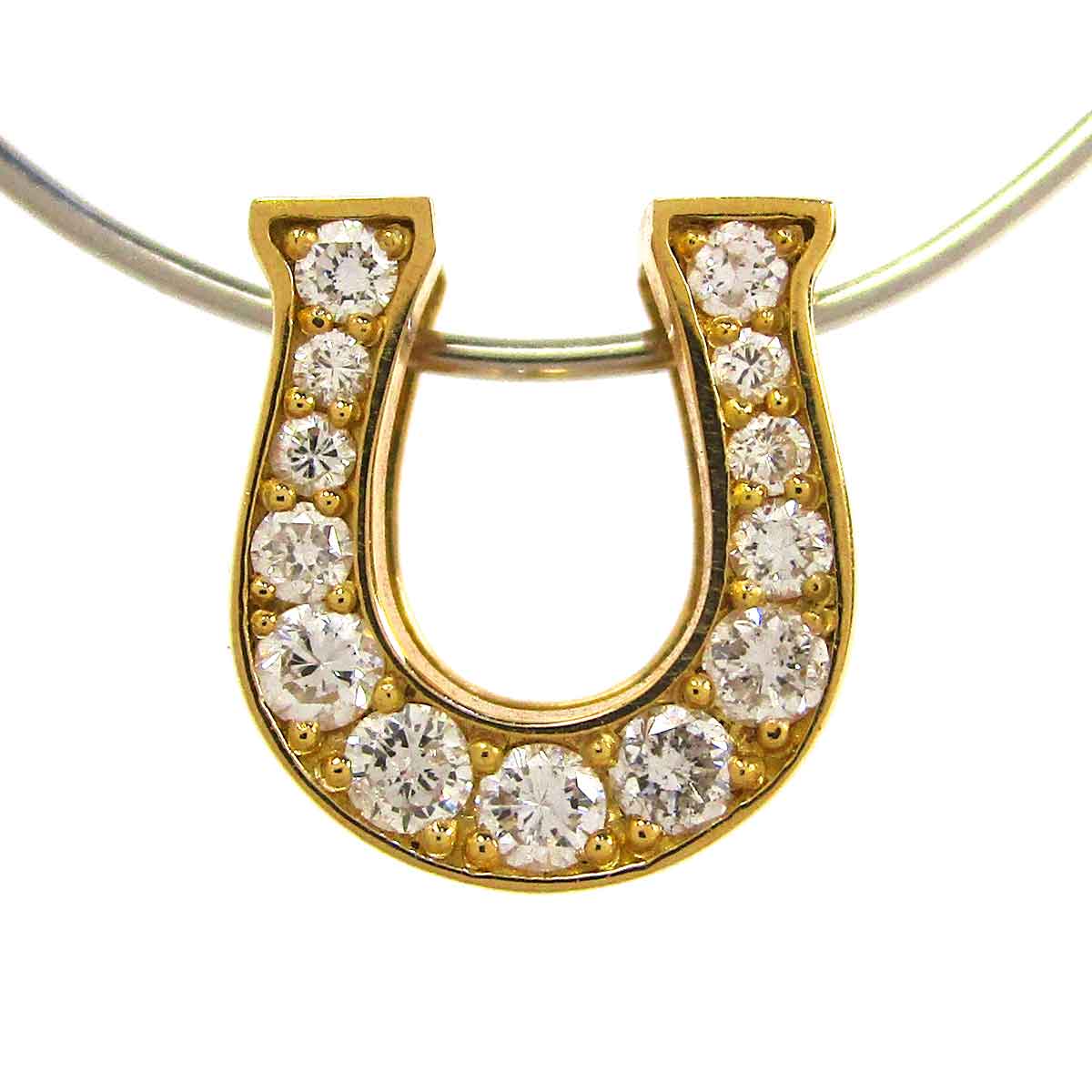 ペンダント 馬蹄（ダイヤモンド） K18 W10.6*H11.6mm(穴2*7mm) - TAK2501173