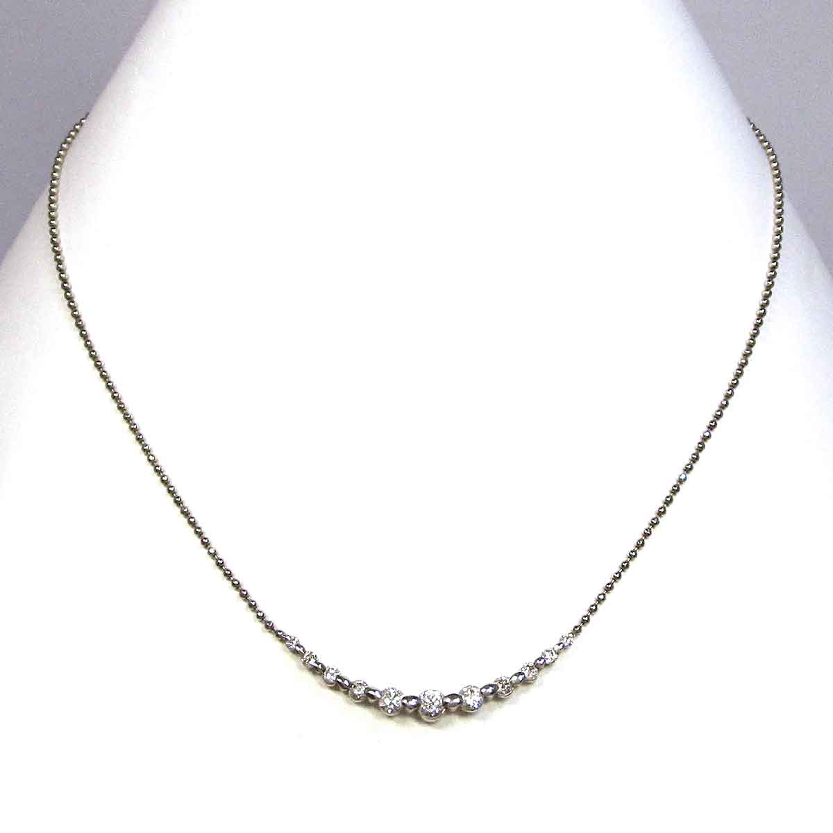 レディースネックレス ダイヤ11石 Pt850 トップW43*H12.5mm - TAK2501260