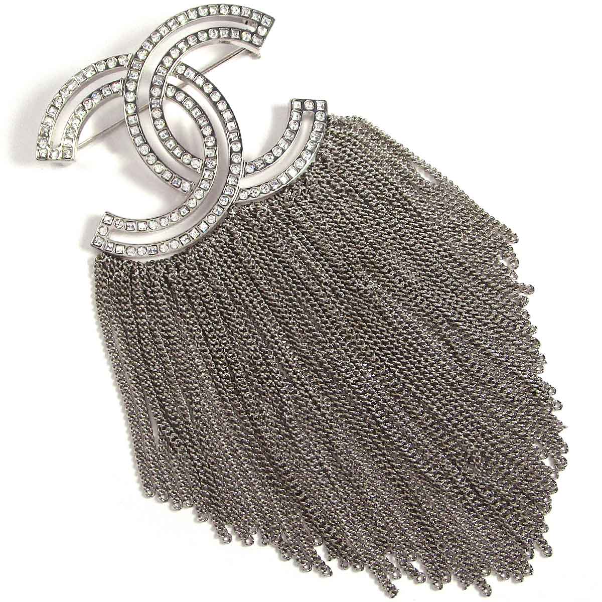 シャネル Ｂ１６Ｋ ラインストーンチェーンブローチ - TAK2600152