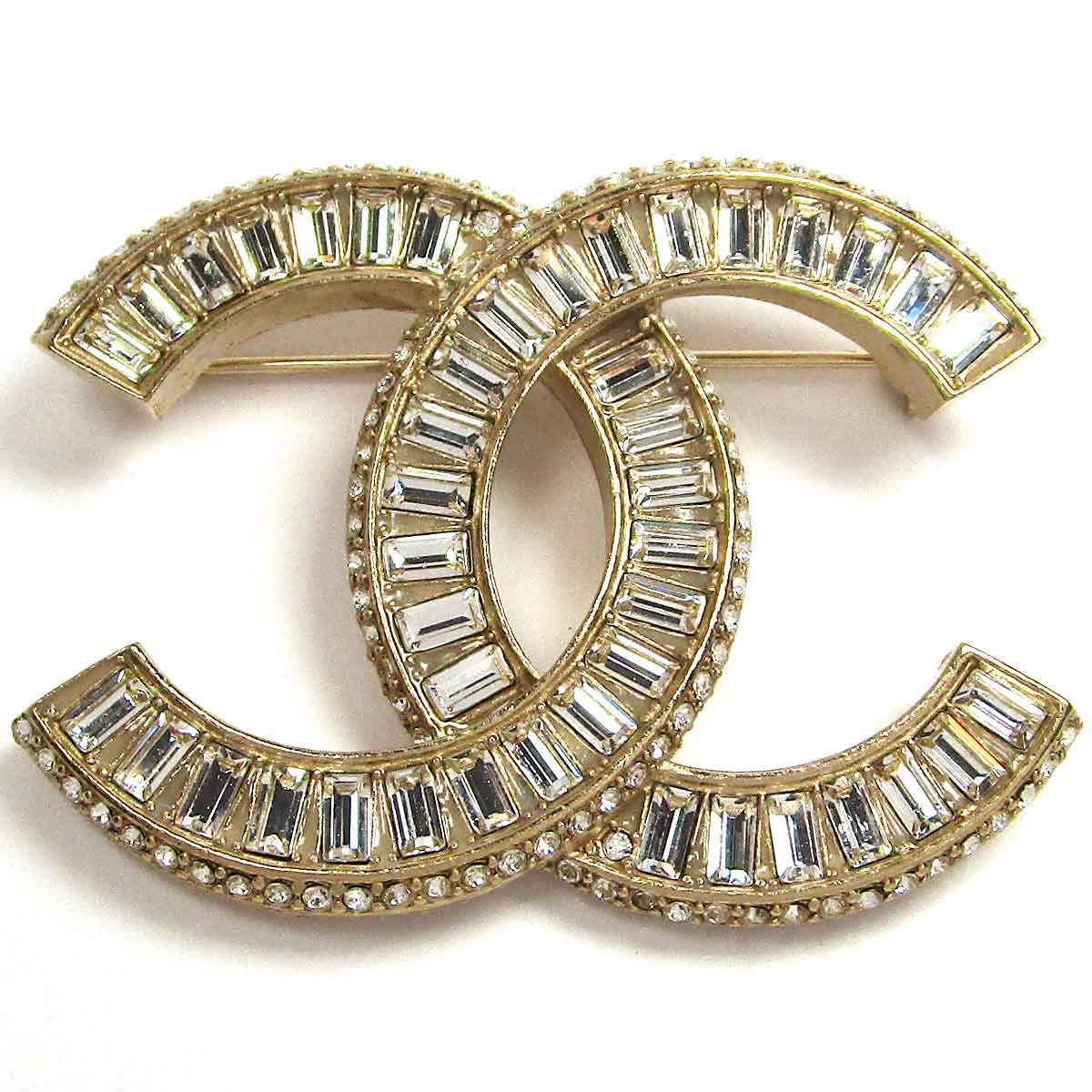 シャネル Ｆ１６Ｖ バゲットラインストーンココブローチ - TAK2600154