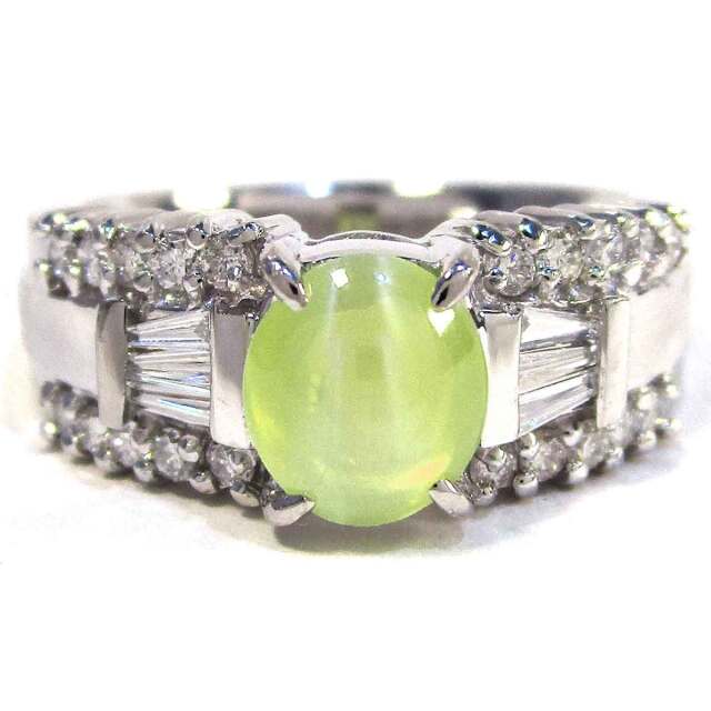 レディースリング キャッツダイヤ Pt900 11.5号 - TAK2200635