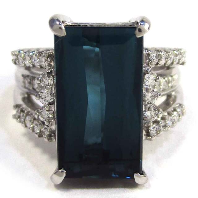 レディースリング トルマリンダイヤ Pt900 10.5号 - TAK2200636