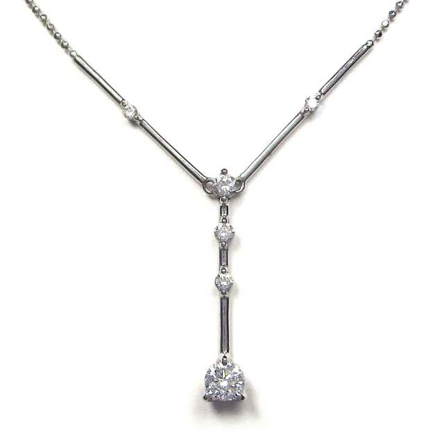 レディースネックレス ダイヤモンド Pt850 トップW4.8*H24.2mm - TAK2500483