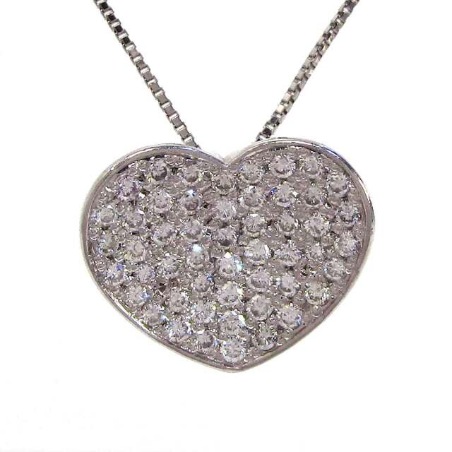 レディースネックレス ハート型（ダイヤモンド） Pt900 トップW16.5*H13.6mm - TAK2500504