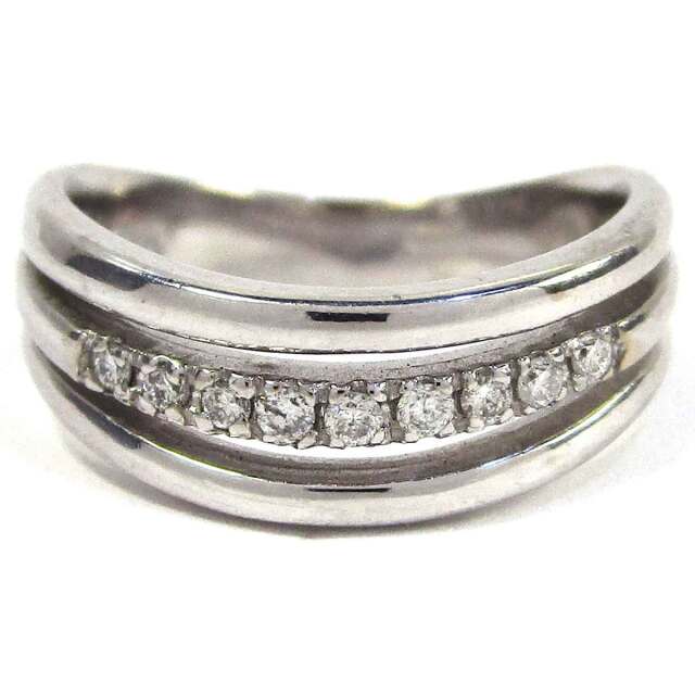 レディースリング ダイヤモンド K18WG 8号 - TAK2500523