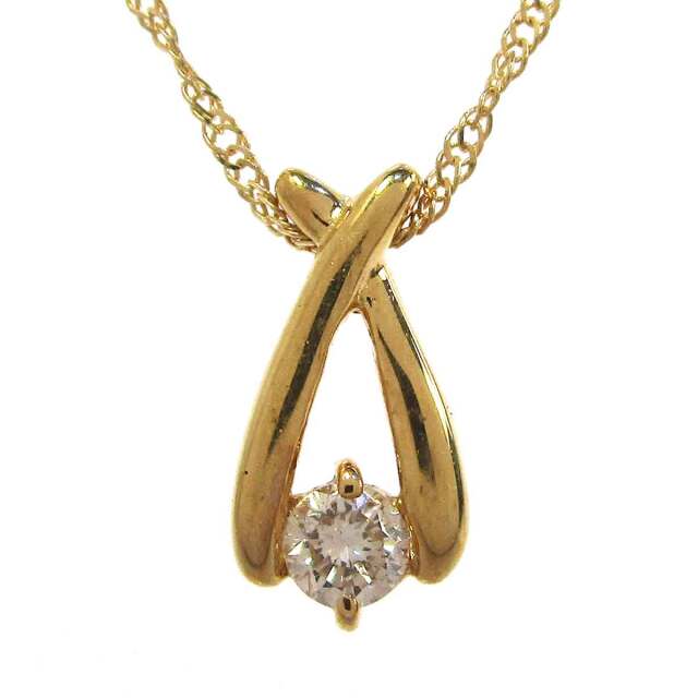 レディースネックレス ダイヤモンド K18 トップW5.5*H10.8mm - TAK2500893