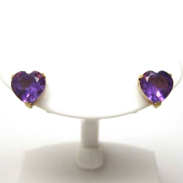 ピアス アメジスト K18 W5*H5.5mm - TAK2501097