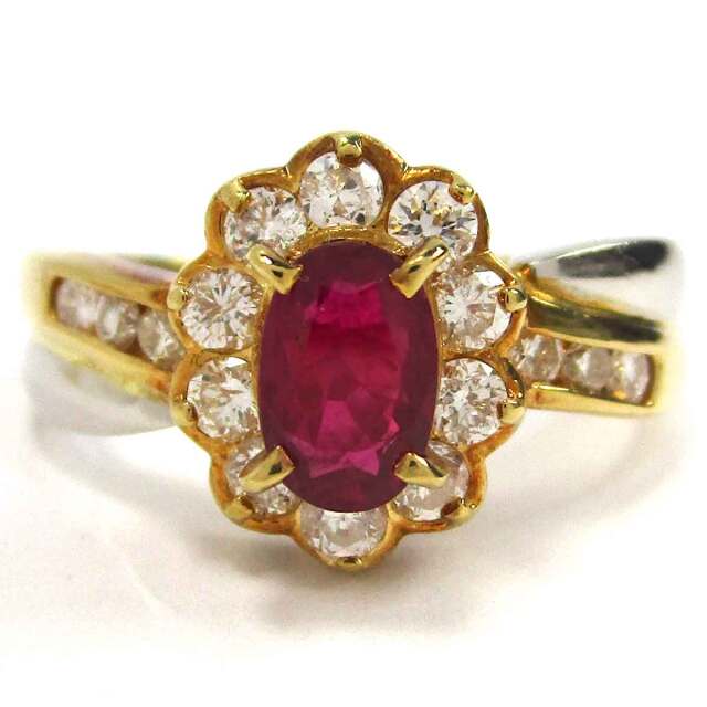 レディースリング ルビーダイヤ K18 11.5号 - TAK2501119