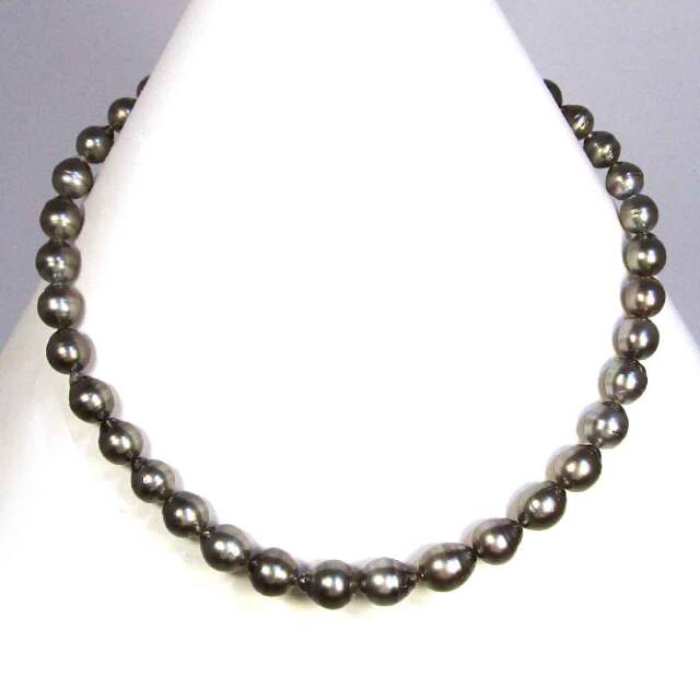 レディースネックレス 黒蝶バロックパール SV - TAK2501169