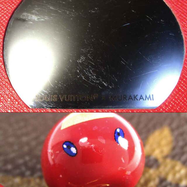 ルイヴィトン ヴェルニ ミラー バッグチャーム 赤 LOUIS VUITTON ルイ・ヴィトン LV×TM（チェリー） バッグチャームLVミニ ミラー