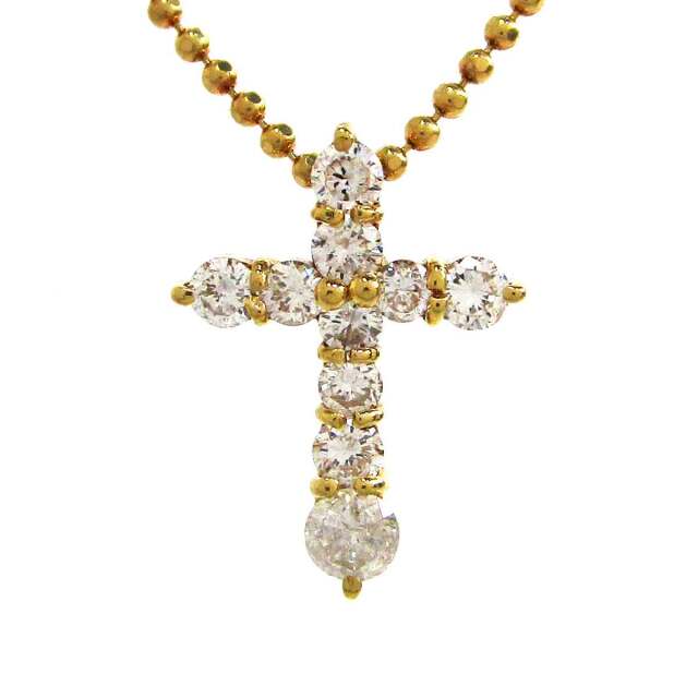 ネックレス ダイヤモンド/クロス K18 トップW11.2*H15.1mm - TAK2600224